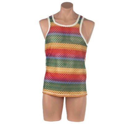 Rainbow Mesh Singlet