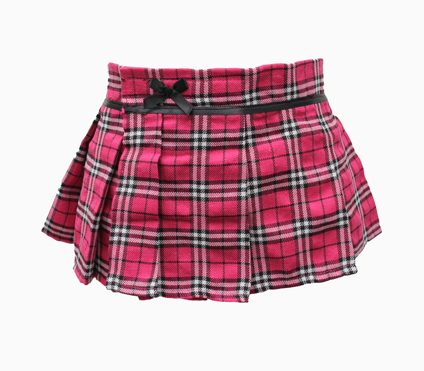 SCH002-Tartan-Wrap-Pleated-Skirt-4.png Tartan Wrap Pleated Skirt - Pink - Image 1